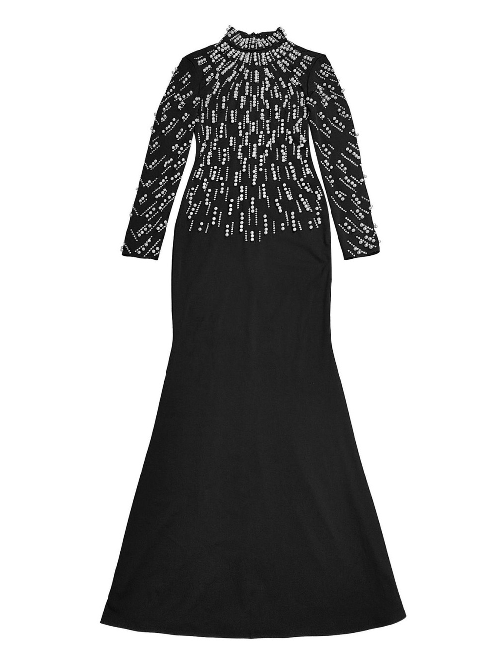 Pearl Detail Mock Neck Maxi Dress - Picture 7 of 9